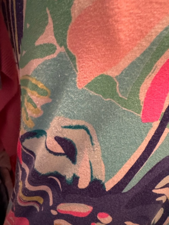 Lilly Pulitzer Vibrant Floral Shift Dress in Aqua & Pink - Cover Up - Picture 5 of 9